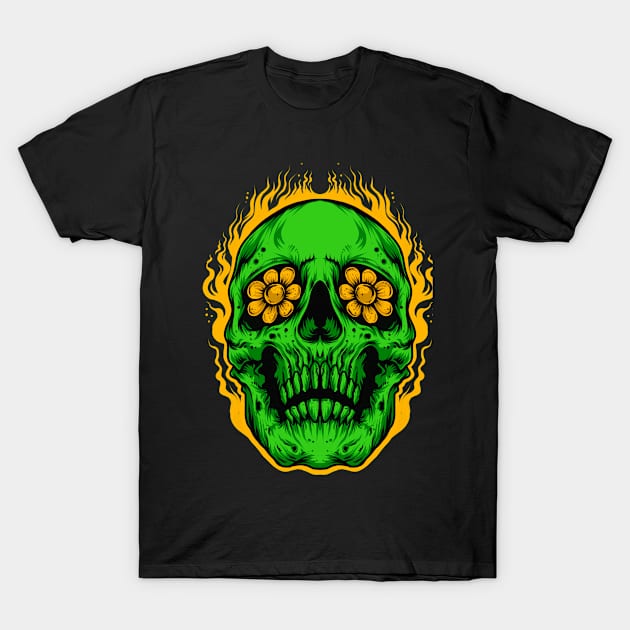 Green Skull T-Shirt by Blunts